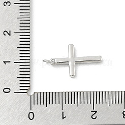 真鍮チャーム  カドミウムフリー＆ニッケルフリー＆鉛フリー  クロスチャーム  丸カン付き  プラチナ  16.5x11x2mm&nbsp;KK-E791-22P
