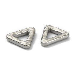 変色しない304ステンレススチール製リンクリング  ハンマー  三角形  ステンレス鋼色  13.9x13.2x2.7mm  内径：7x6mm&nbsp;STAS-E191-15P