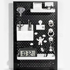 鉄のピアスディスプレイスタンド  イヤリング収納用の長方形のジュエリーホルダー  ブラック  11.7x33x43.1cm&nbsp;EDIS-WH0033-07B