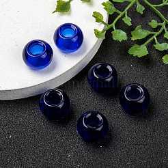ガラスヨーロピアンビーズ  大穴ビーズ  ロンデル  藤紫色  14~15x10mm  穴：5~6.4mm&nbsp;GDA006-001