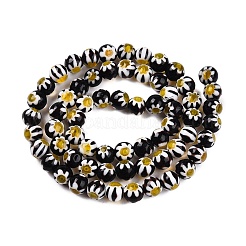 Round Millefiori Glass Beads Strands&nbsp;X-LK-P001-31
