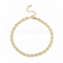 Brass Initial Letter U Link Chain Necklace Bracelet Anklet&nbsp;SJEW-JS01235