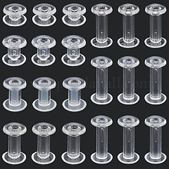 90個 6スタイル プラスチック製バインディングポスト  スクラップブックフォトアルバム用のシカゴネジ  透明  9~10x4.5~19.5mm  15個/スタイル&nbsp;FIND-CP0003-53