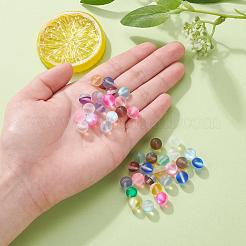 50Pcs 10 Colors Synthetic Moonstone Beads Strands&nbsp;G-YW0001-07
