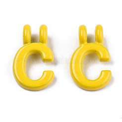 Spray Painted Alloy  2-Loop Link Pendants&nbsp;X-PALLOY-T075-48C-RS