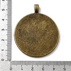 Vintage Tibetan Style Alloy Big Pendant Cabochon Settings&nbsp;X-TIBEP-M018-117AB-NF