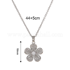 Fashionable Brass Full Crystal Rhinestone Flower Necklace for Women&nbsp;BV1149
