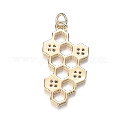 Brass Micro Clear Cubic Zirconia Pendants&nbsp;ZIRC-F120-073G