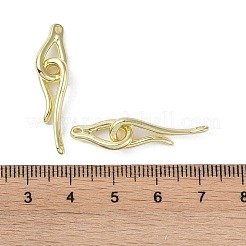 真鍮製のフックと目の留め金  カドミウムフリー＆ニッケルフリー＆鉛フリー  14KGP本金メッキ  目：14.5x8x2mm  穴：1.6mm  フック：23x7.5x2mm  穴：1.5mm&nbsp;KK-B087-18G