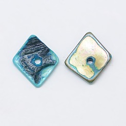 天然淡水シェルチップビーズを染色  空色  11~16x4~8x2~5mm  穴：1mm  約420個/300g&nbsp;SHEL-A003-A04