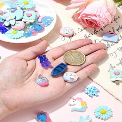 30Pcs 10 Styles Opaque Resin Decoden Cabochons&nbsp;CRES-YW0002-16