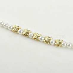 真鍮製スペーサービーズ  カドミウムフリー＆ニッケルフリー＆鉛フリー  蝶  14KGP本金メッキ  5x6x4mm  穴：1.5x1.5mm&nbsp;LS-KK-K371-42G