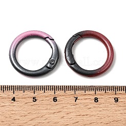 スプレーペイント合金スプリングゲートリング  リング  ミックスカラー  25x5mm&nbsp;FIND-C086-03A