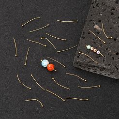 真鍮のボールヘッドピン  カドミウムフリー＆鉛フリー  ゴールドカラー  25x0.5mm  24ゲージ  ヘッド：2mm  約781個/50g&nbsp;X-KK-R020-06G