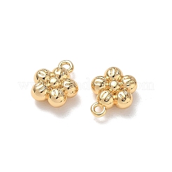 バレンタインデーブラスチャーム  花のチャーム  18KGP本金メッキ  11x9x4mm  穴：1.3mm&nbsp;KK-P355-29G