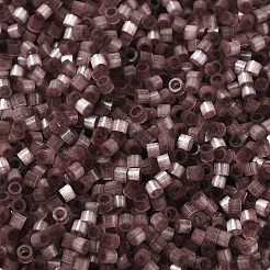 ガラス竹ビーズ  模造キャットアイ  シリンダー  ココナッツブラウン  2x1.5mm  穴：1.2mm  約125000個/ポンド&nbsp;SEED-B001-03A-07