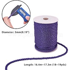 ポリエステルコード  ツイストコード  インディゴ  5mm  約18~19ヤード/ロール（16.4m〜17.3m /ロール）&nbsp;NWIR-PH0001-07K