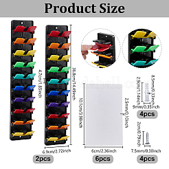 プラスチック製野球帽収納ラック2個  カラフル  368x70x46mm&nbsp;ODIS-WH0030-350