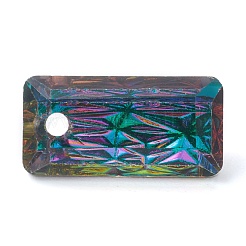 Embossed Glass Rhinestone Pendants&nbsp;GLAA-J101-07A-001VO