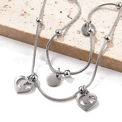 304 Stainless Steel Multi-strand Bracelets&nbsp;BJEW-Q038-08P