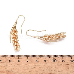 小麦真鍮ダングルイヤリング  長持ちメッキ  18KGP本金メッキ  48x10.4x8mm&nbsp;KK-A227-24G