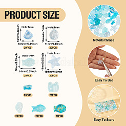 180Pcs 9 Styles Transparent Spray Painted Glass Beads&nbsp;GLAA-TA0004-43