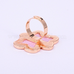 Adjustable Resin Palette Rings&nbsp;MRMJ-WH0060-74B