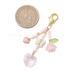 Glass Seed Beaded Pendant Decorations&nbsp;HJEW-MZ00405-01