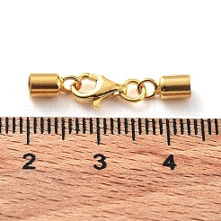 925スターリングシルバーカニカン  コードエンドとスタンプ925個付き  18KGP本金メッキ  23mm  内径：3mm&nbsp;STER-P055-03E-G