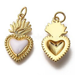 Golden Tone Brass Enamel Pendants&nbsp;X-KK-K750-01G-E