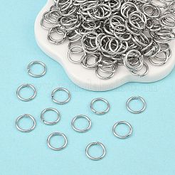 変色しにくい304ステンレススチール製オープン丸カン  ラウンド  ステンレス鋼色  18ゲージ  8x1mm  内径：6mm  約360個/50g&nbsp;X-STAS-E067-07-8mm