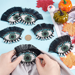 Evil Eye with Eyelash Appliques&nbsp;DIY-WH0401-32