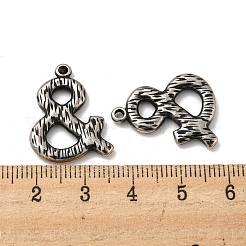 304ステンレスペンダント  シンボルとチャーム  アンティークシルバー  18x23x2.5mm  穴：1.8mm&nbsp;STAS-L022-033AS