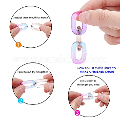 Two Tone Transparent Acrylic Linking Rings&nbsp;OACR-PH0001-41