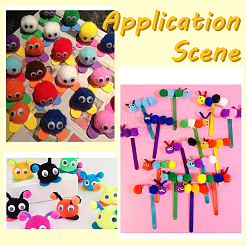 150Pcs Polyester Pom Pom Ball&nbsp;DIY-SC0031-33E