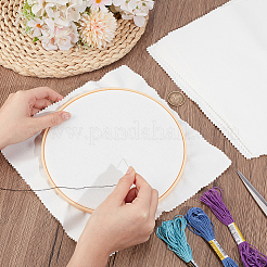 綿刺繍生地  正方形  ホワイト  250x250x0.4mm&nbsp;DIY-WH20025-109B