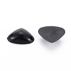 プラスチックカボション  三角鼻  ブラック  15x20x6.5mm&nbsp;KY-N017-003B-01