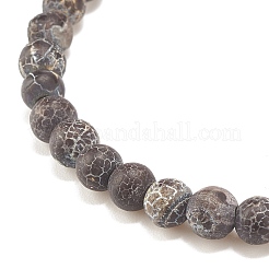 ラウンド ナチュラル アゲート ストレッチ ビーズ ブレスレット  内径：2-1/4インチ（5.6cm）  ビーズ：6mm&nbsp;BJEW-JB08196-02