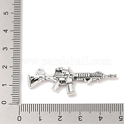 チベットスタイルの合金のサブマインペンダント  銃/ライフル  カドミウムフリー＆鉛フリー  アンティークシルバー  45x15x4mm  穴：2mm  約16個/57g&nbsp;LS-TIBEP-Q043-135-RS