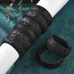 Chinese Style Cinnabar Bangles&nbsp;BJEW-U036-01