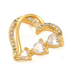Brass Micro Pave Cubic Zirconia Pendants&nbsp;KK-M099-09G