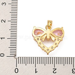 Rack Plating Brass Cubic Zirconia Pendants&nbsp;KK-U035-12G