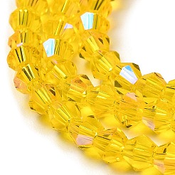 Transparent Electroplate Glass Beads Strands&nbsp;GLAA-F029-2mm-D22