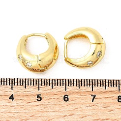 真鍮製マイクロパヴェキュービックジルコニアダングルピアス  ラックめっき  鉛フリー＆カドミウムフリー  長持ちメッキ  18KGP本金メッキ  透明  16x16x9mm&nbsp;EJEW-L305-09G-02