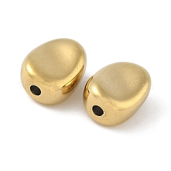 304ステンレススチールビーズ  イオンプレーティング（ip）  直方体  18KGP本金メッキ  10.5x5.5mm  穴：2mm&nbsp;STAS-D376-06B-G