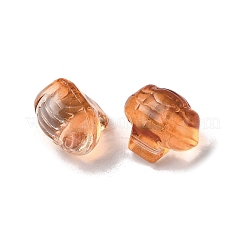 ガラスビーズ  キノコ  チョコレート  14.5x17x12mm  穴：1.2mm&nbsp;GLAA-D303-05E