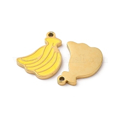 Fruit Seris 304 Stainless Steel Enamel Charms&nbsp;STAS-U060-03G-09