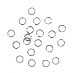 変色しにくいジュエリー金具 オリジナルカラーのステンレススチール製スプリットリング  ダブルループ丸カン  6x1.2mm  内径約4.8mm  約133~136個/10g&nbsp;X-STAS-E010-6x1mm-2