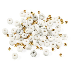 50Pcs Natural Howlite Beads&nbsp;G-TAD0001-09
