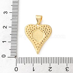 Brass Micro Pave Clear Cubic Zirconia Pendants&nbsp;CU-CBA03AF-09C-G